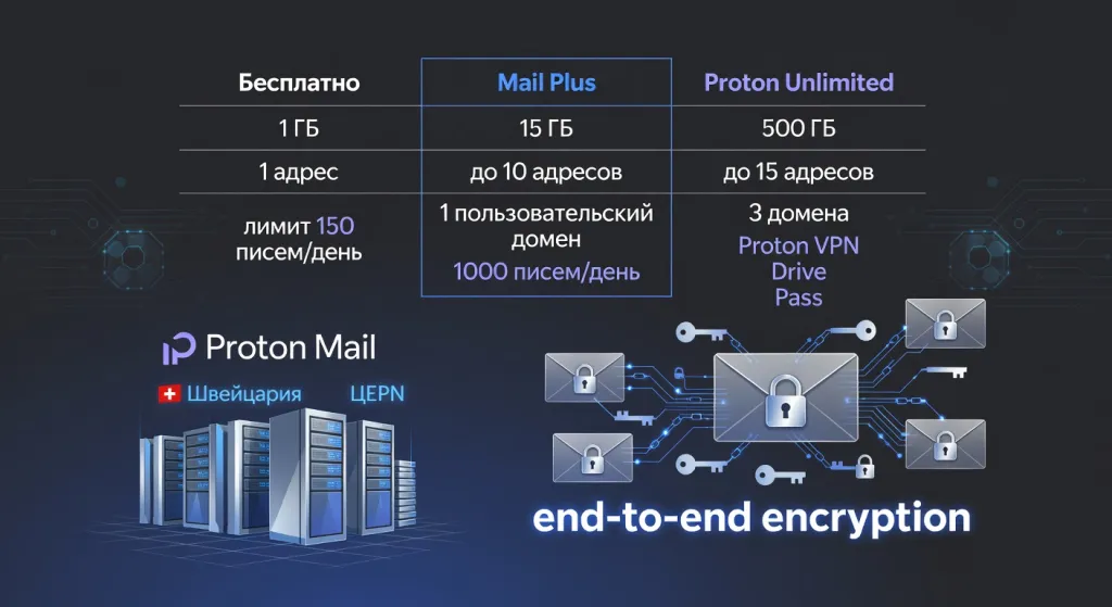 Как выбрать и купить подписку Proton Mail Plus или Premium: сравнение тарифов и что важно знать